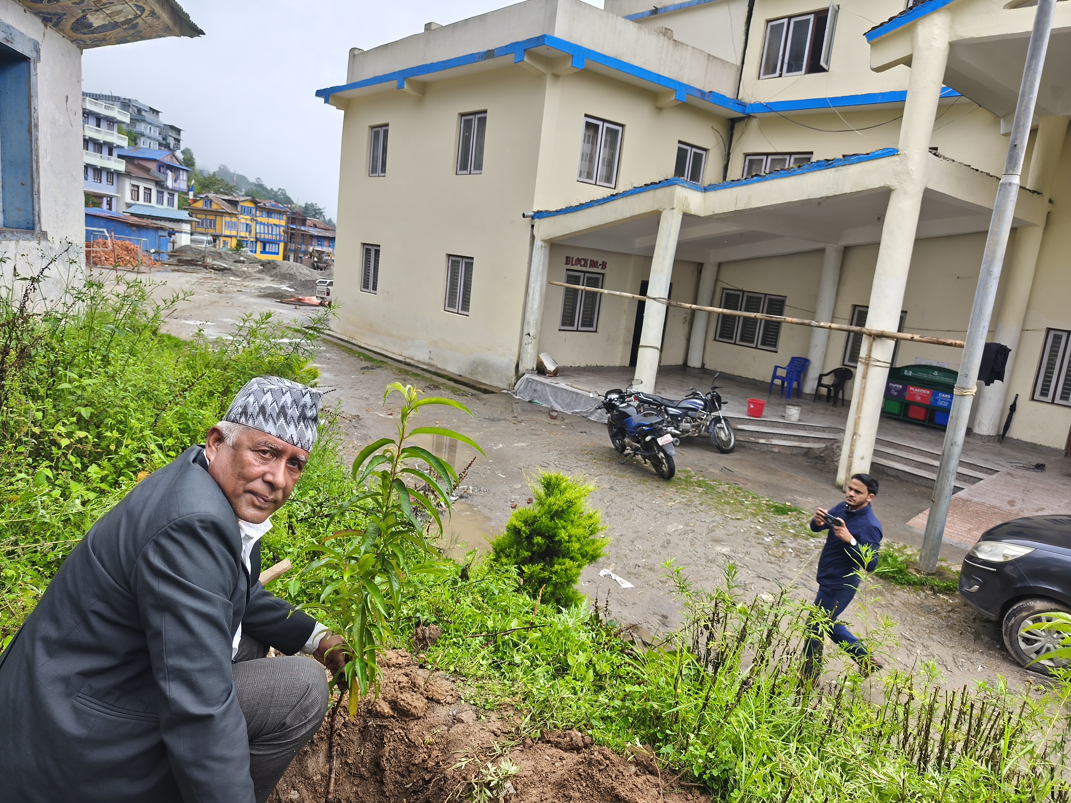 कार्यालय परिसरमा वृक्षारोपन